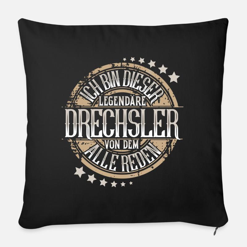 Drechsler - Sofakissen mit Füllung 45 x 45 cm - Schwarz