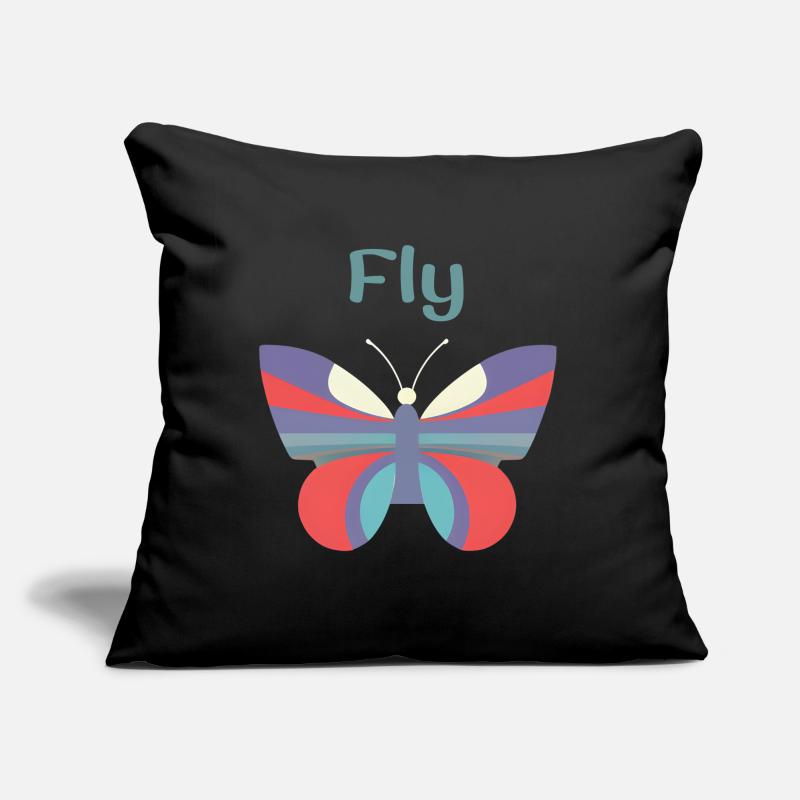 Butterflies pattern Coussin et housse de 45 x 45 cm