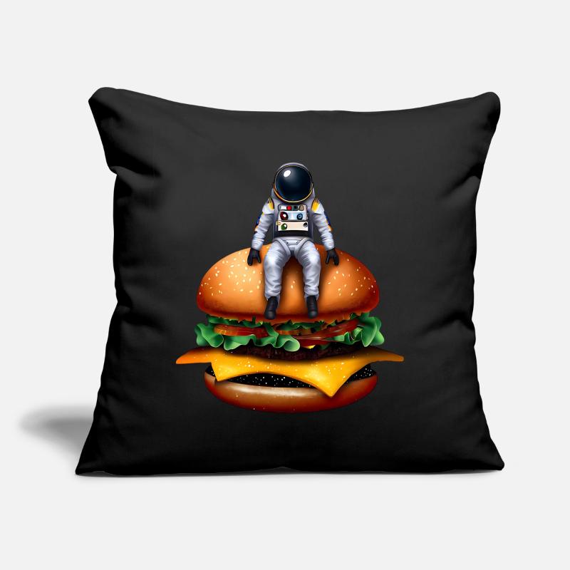 Astronaute spatial Cheeseburger Coussin et housse de 45 x 45 cm