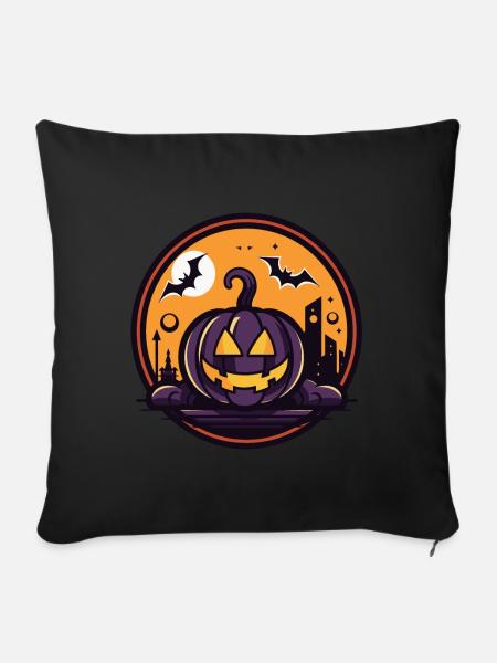 Halloween-Party - Sofakissen mit Füllung 45 x 45 cm - Schwarz