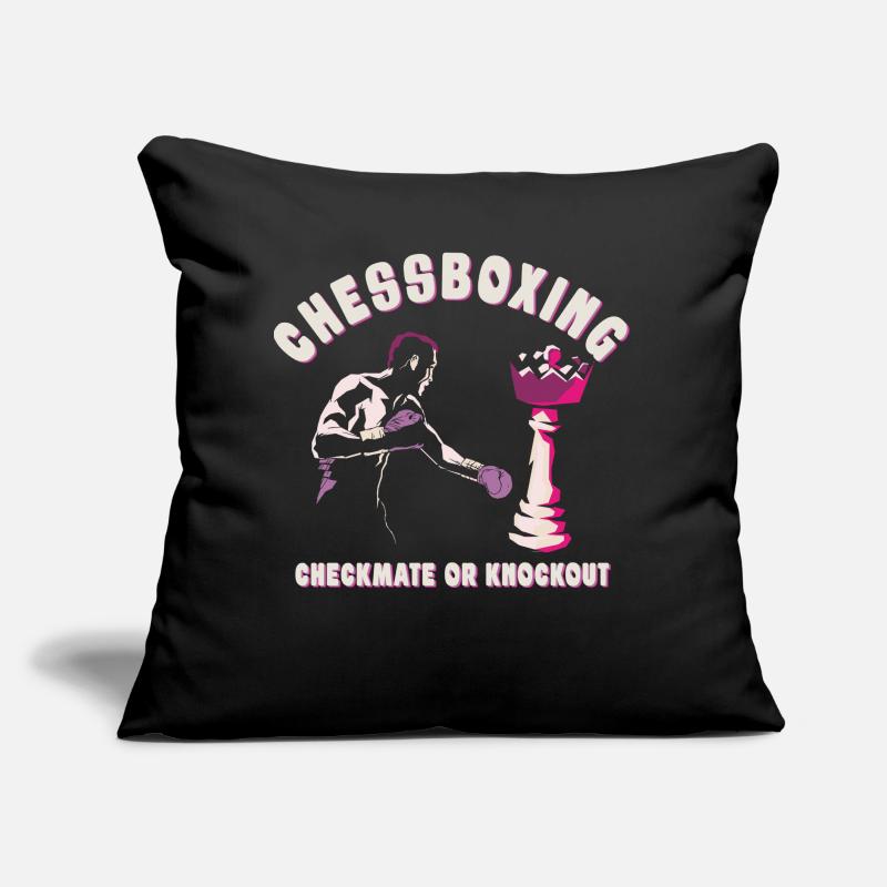 Schachboxen - Schachmatt Oder Knockout Schachboxen Sofakissen mit Füllung 45 x 45 cm
