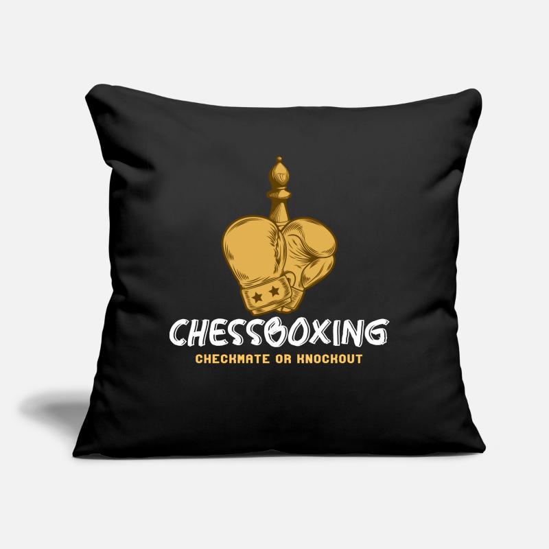 Schachboxen - Schachmatt Oder Knockout Schachboxen Sofakissen mit Füllung 45 x 45 cm