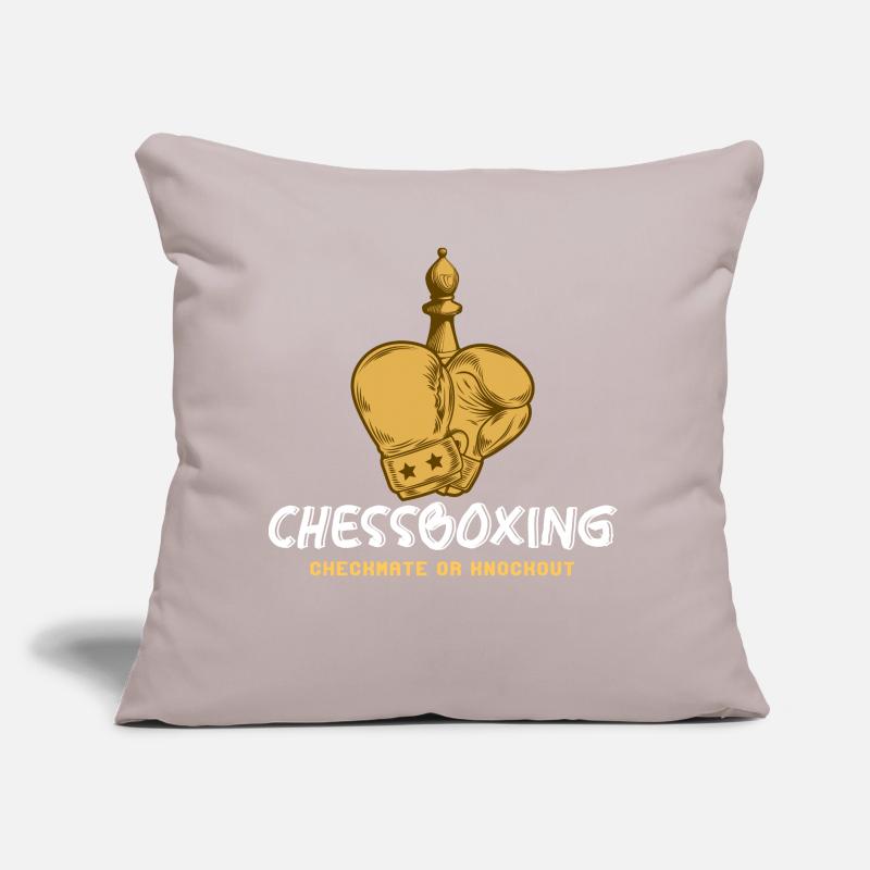 Schachboxen - Schachmatt Oder Knockout Schachboxen Sofakissen mit Füllung 45 x 45 cm