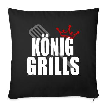 King of the Grill Crown Gill Cutlery - Sofa pillow with filling 45cm x 45cm - black - Front