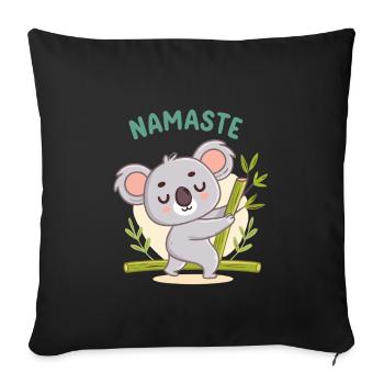 Koala Namaste Pastel Bamboo - Sofa pillow with filling 45cm x 45cm - black - Front