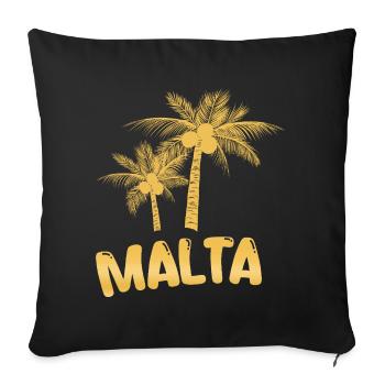 Malta - Sofa pillow with filling 45cm x 45cm - black - Front