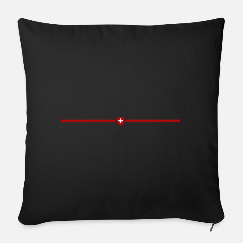 Schweiz - Sofakissen mit Füllung 45 x 45 cm - Schwarz