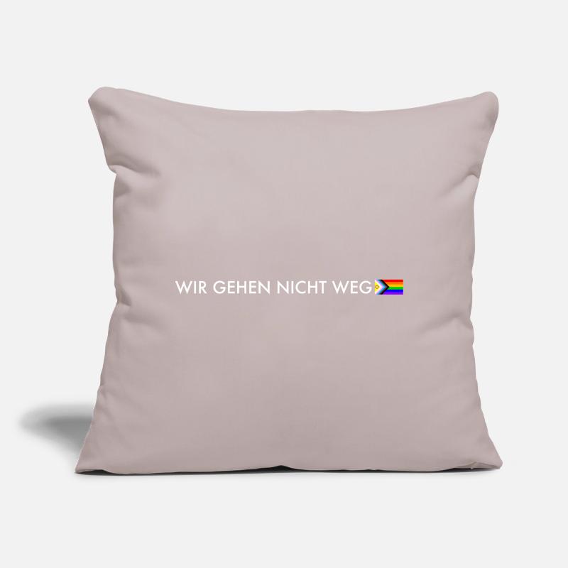 Nous ne partirons pas – Déclaration de fierté du progrès Coussin et housse de 45 x 45 cm