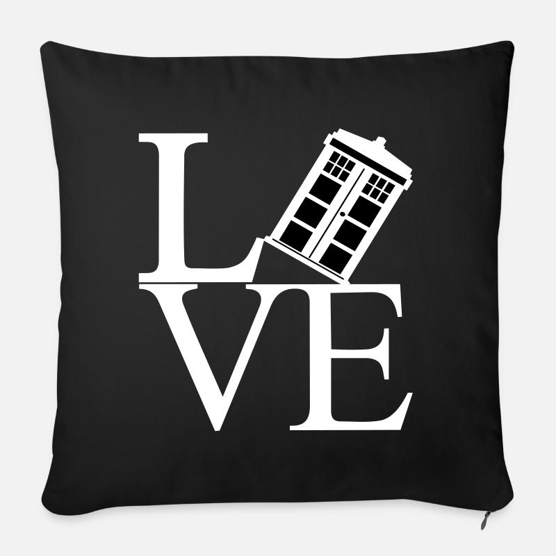 Love schwarz - Sofakissen mit Füllung 45 x 45 cm - Schwarz