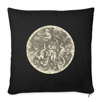 The cursed go to hell - Sofa pillow with filling 45cm x 45cm - black - Front