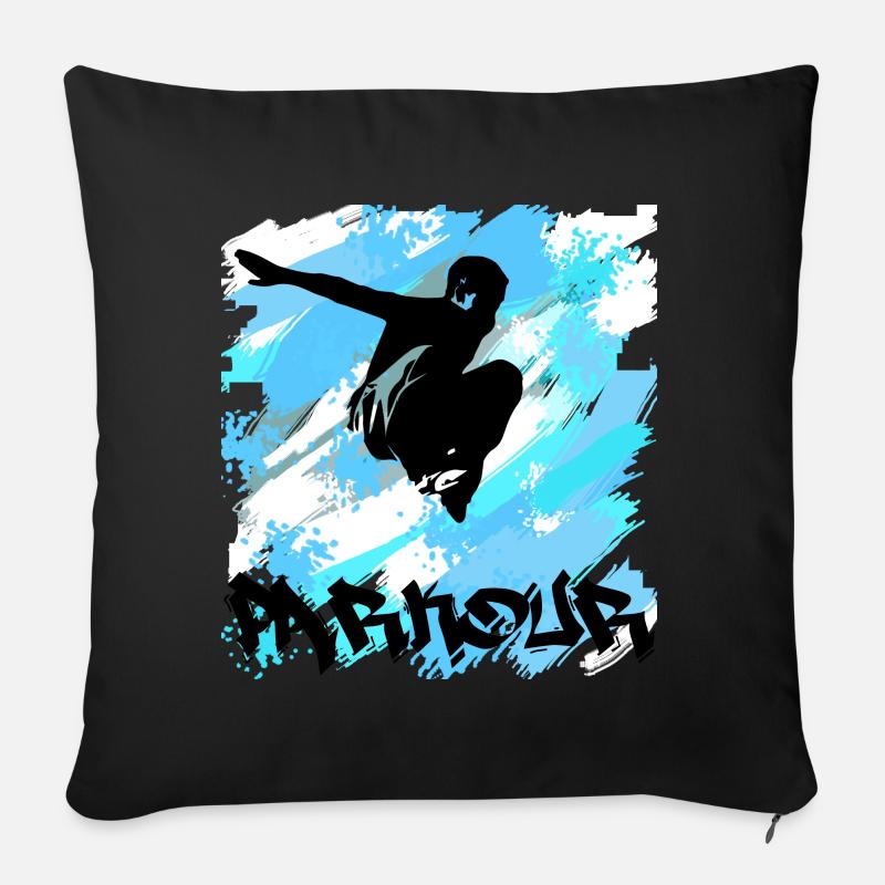 Parkour - Sofa pillow with filling 45cm x 45cm - black