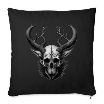 Dead Troll Head - Sofakissen mit Füllung 45 x 45 cm - Schwarz - Vorne