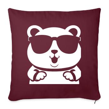 Hamster drôle avec des lunettes de soleil Hamsters - Coussin et housse de 45 x 45 cm - bordeaux - Devant