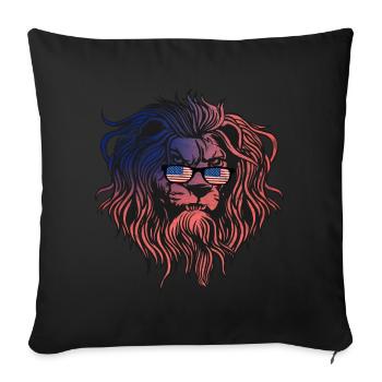 America - Sofa pillow with filling 45cm x 45cm - black - Front