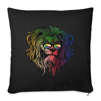 Comoros - Sofa pillow with filling 45cm x 45cm - black - Front