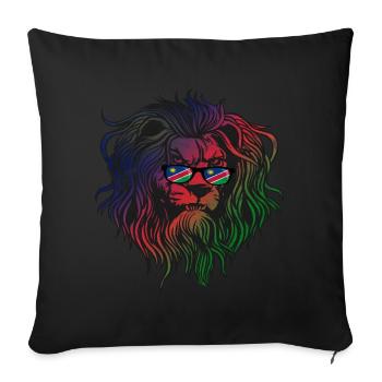 Namibie - Coussin et housse de 45 x 45 cm - noir - Devant