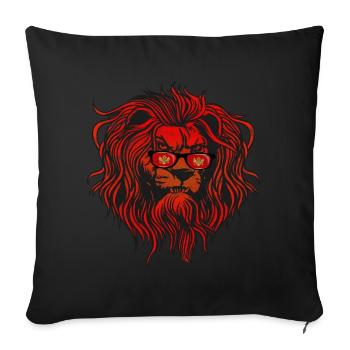 Montenegro - Sofa pillow with filling 45cm x 45cm - black - Front
