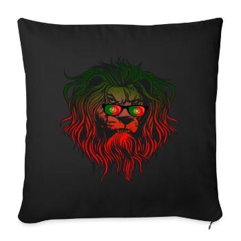 Portugal - Sofa pillow with filling 45cm x 45cm - black - Front