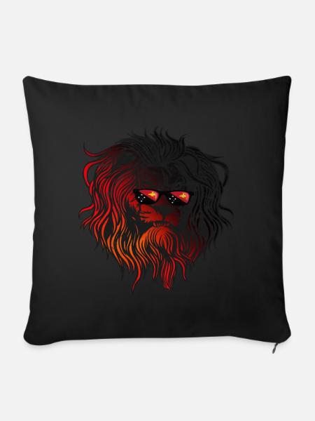 Papua-Neuguinea - Sofakissen mit Füllung 45 x 45 cm - Schwarz
