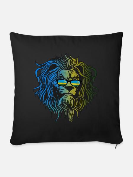 Ruanda - Sofakissen mit Füllung 45 x 45 cm - Schwarz