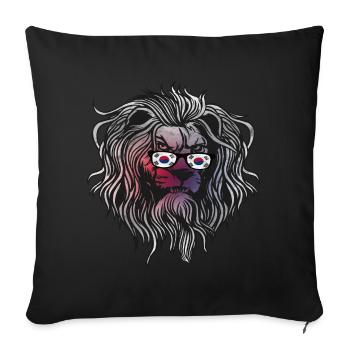 South Korea - Sofa pillow with filling 45cm x 45cm - black - Front