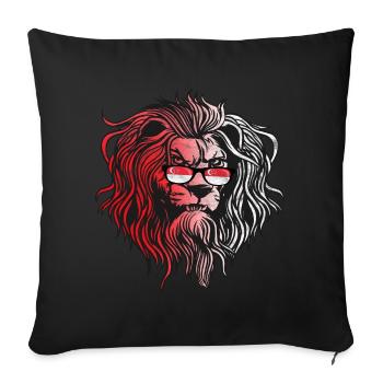 Singapore - Sofa pillow with filling 45cm x 45cm - black - Front