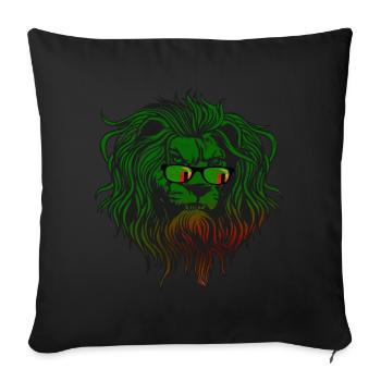 Zambia - Sofa pillow with filling 45cm x 45cm - black - Front