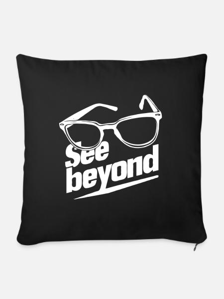 see beyond - Sofakissen mit Füllung 45 x 45 cm - Schwarz