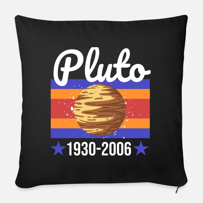 pluto planet - Sofakissen mit Füllung 45 x 45 cm - Schwarz