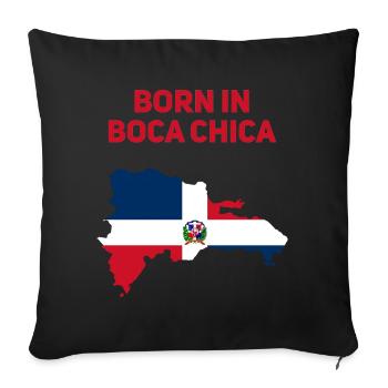 Boca Chica Dominican Republic - Sofa pillow with filling 45cm x 45cm - black - Front