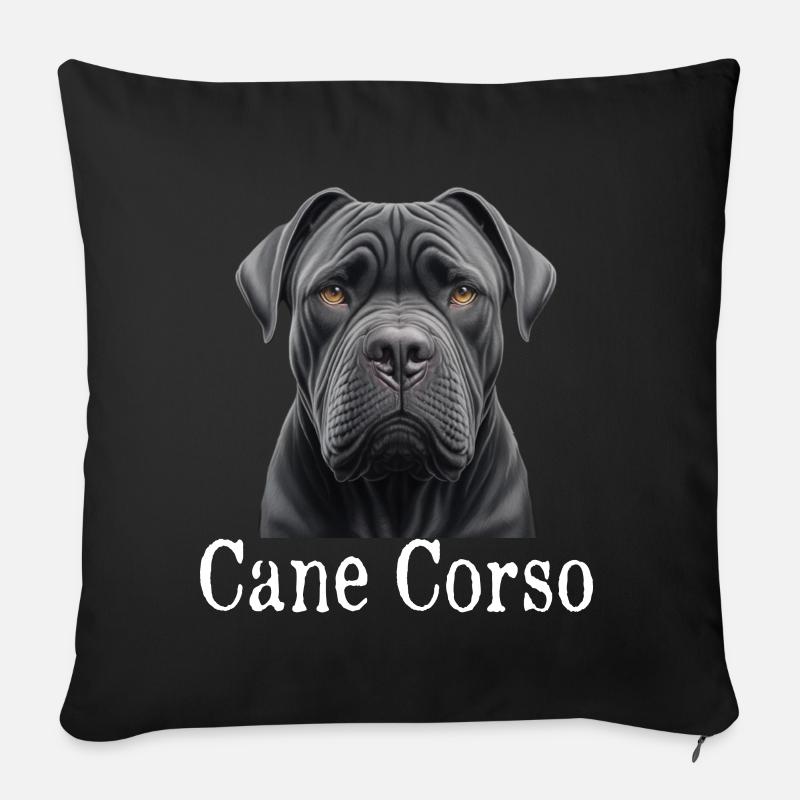 Cane Corso - Sofa pillow with filling 45cm x 45cm - black