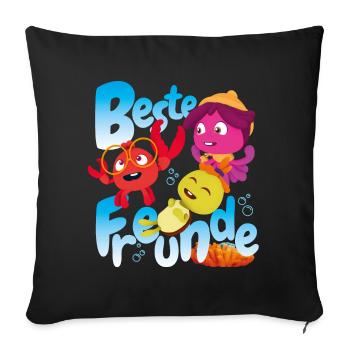 Maari - Abenteuer Am Riff Das Beste Team - Sofakissen mit Füllung 45 x 45 cm - Schwarz - Vorne