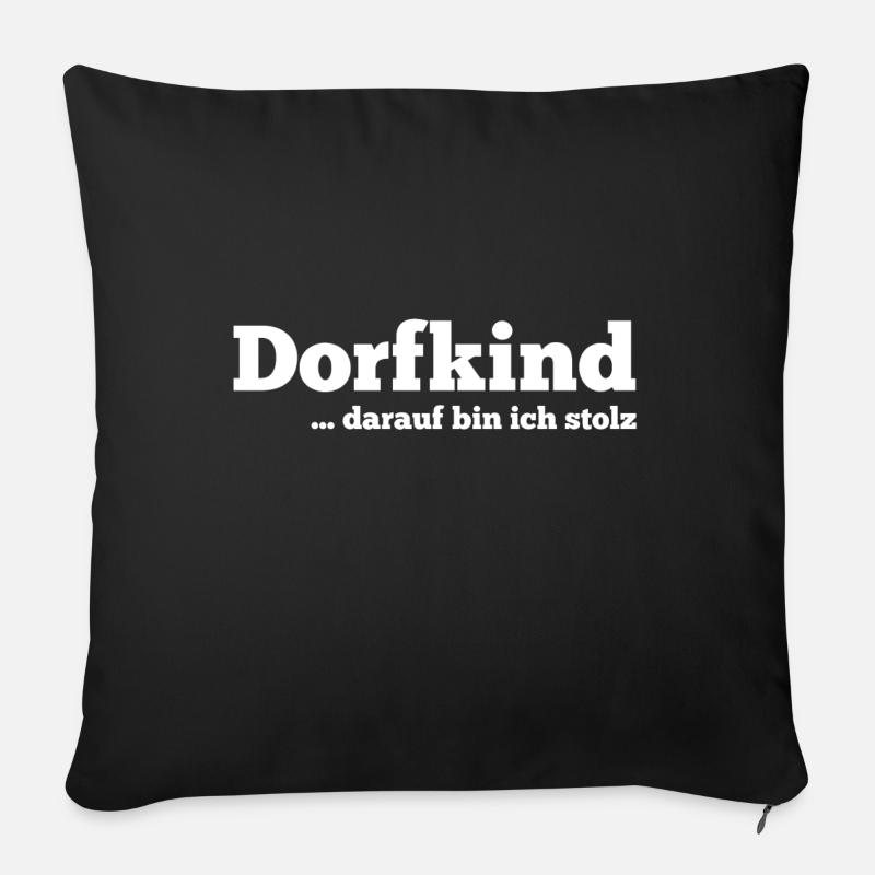 Dorfkind - Sofakissen mit Füllung 45 x 45 cm - Schwarz