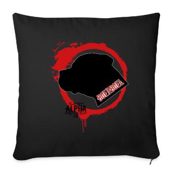 Boerboel sud-africain - Coussin et housse de 45 x 45 cm - noir - Devant