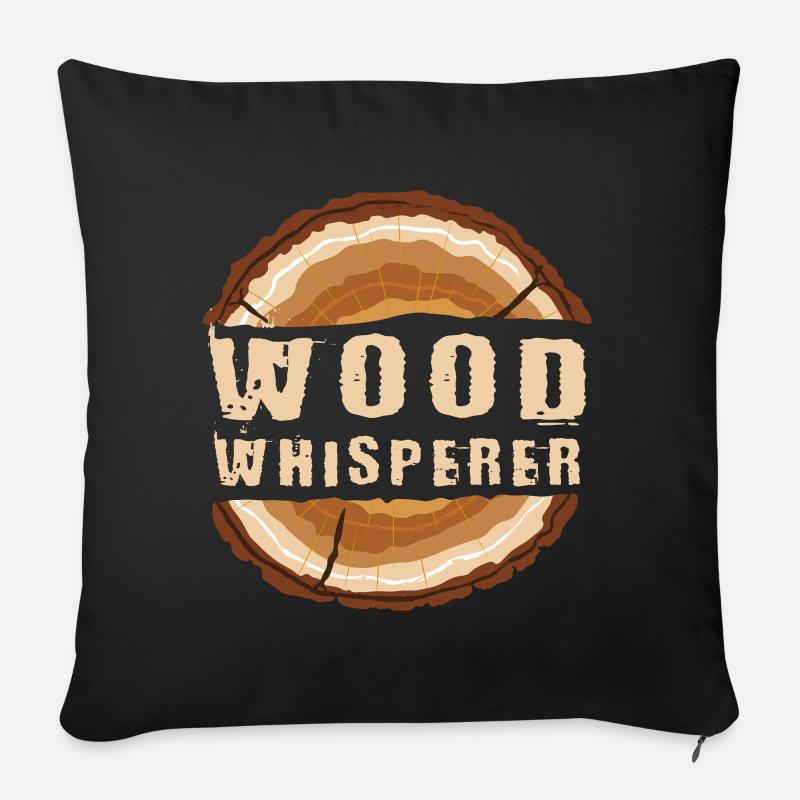 Holz Flüsterer - Sofakissen mit Füllung 45 x 45 cm - Schwarz