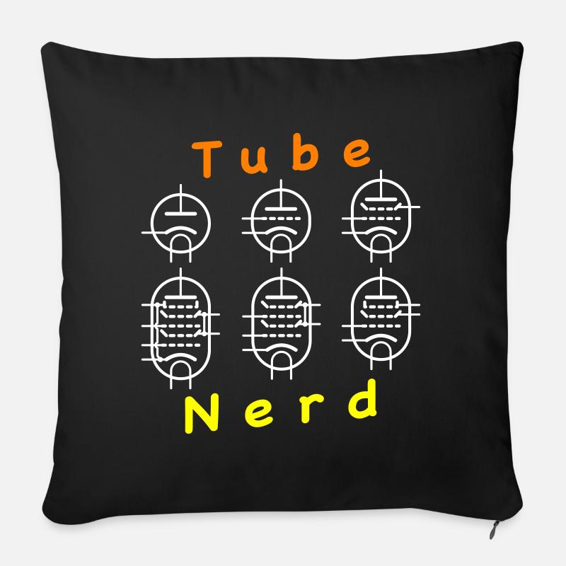 Tube à vide Nerd - Coussin et housse de 45 x 45 cm - noir