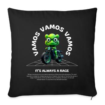VAMOS - It's always a Race on a Space Motorcycle! - Sofa pillow with filling 45cm x 45cm - black - Front