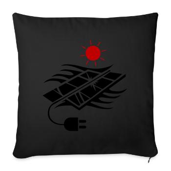 Photovoltaïque Energie solaire - Coussin et housse de 45 x 45 cm - noir - Devant