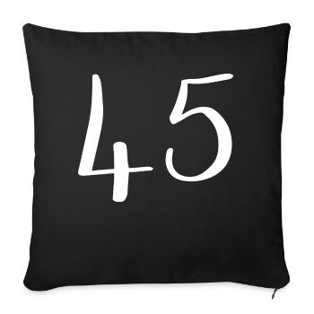 45 - Sofakissen mit Füllung 45 x 45 cm - Schwarz - Vorne