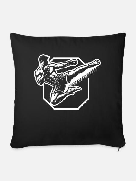 Kickboxen - Sofakissen mit Füllung 45 x 45 cm - Schwarz