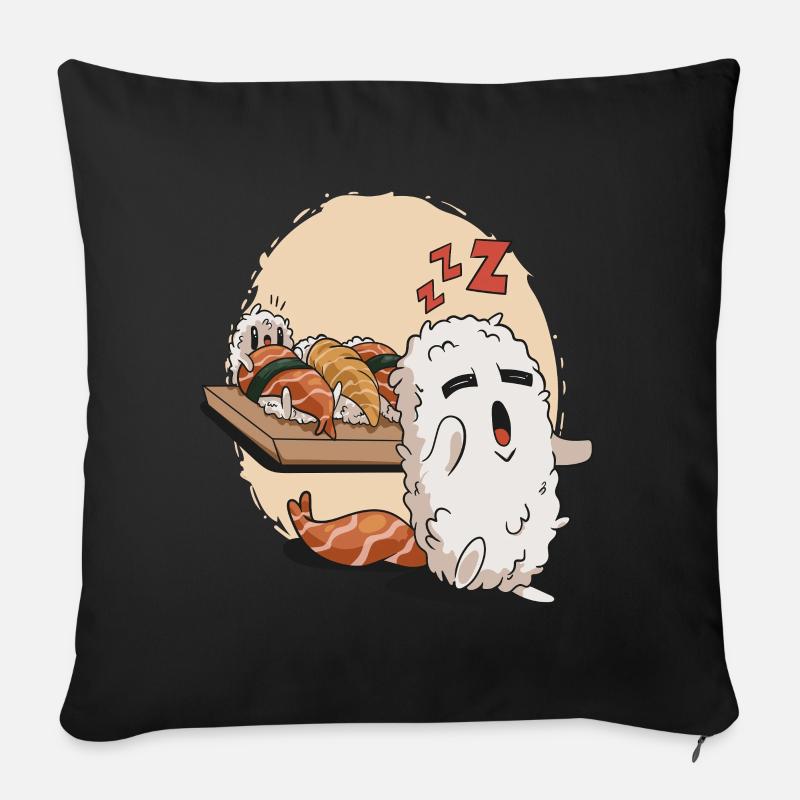 Schlaf-Sushi - Sofakissen mit Füllung 45 x 45 cm - Schwarz