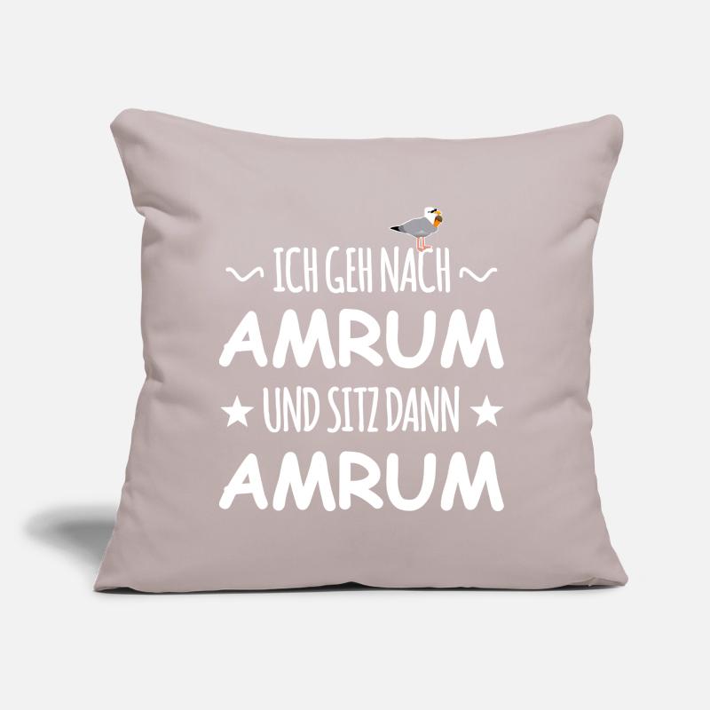 Amrum mit Schnaps Möwe Sofakissen mit Füllung 45 x 45 cm