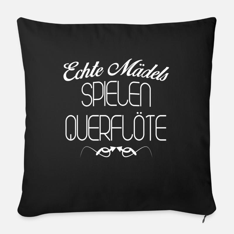 QUERFLÖTE ECHTE MAeDELS - Sofakissen mit Füllung 45 x 45 cm - Schwarz