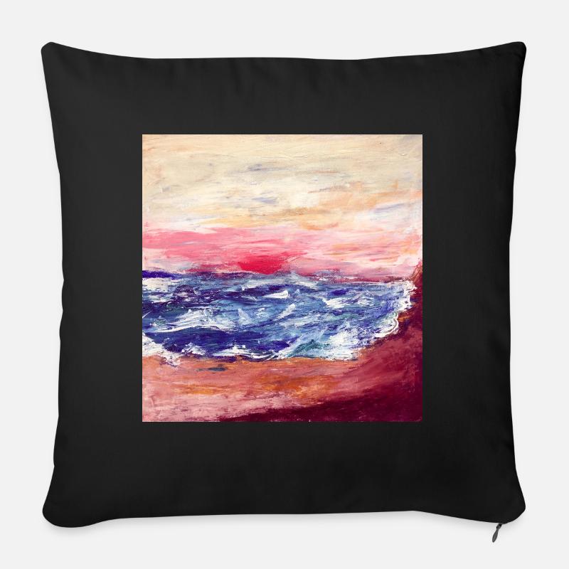 Meer1 - Sofakissen mit Füllung 45 x 45 cm - Schwarz