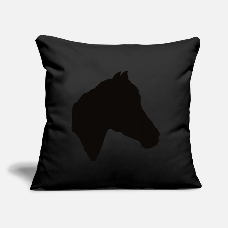 Pferd, Pferde, Pferde-Scherenschnitt Sofakissen mit Füllung 45 x 45 cm