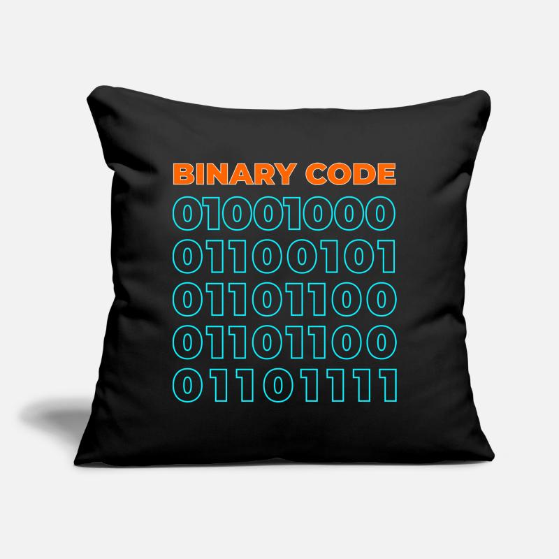 Binary code Sofa pillow with filling 45cm x 45cm