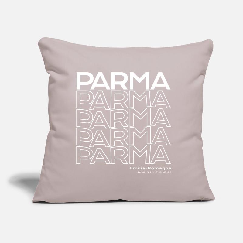 Parma Repeat Typo Emilia-Romagna Sofakissen mit Füllung 45 x 45 cm