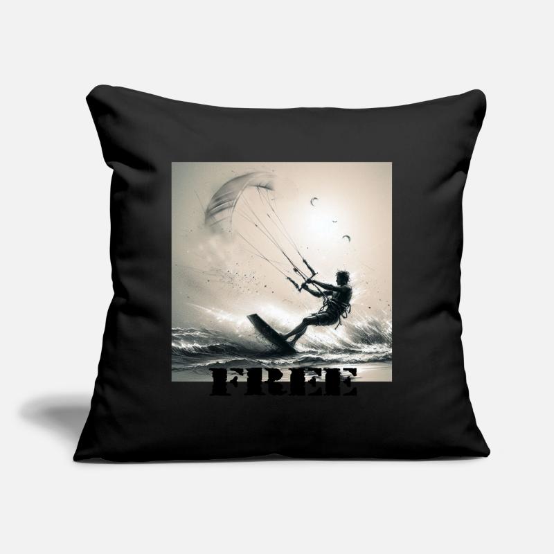 Kitesurf Coussin et housse de 45 x 45 cm