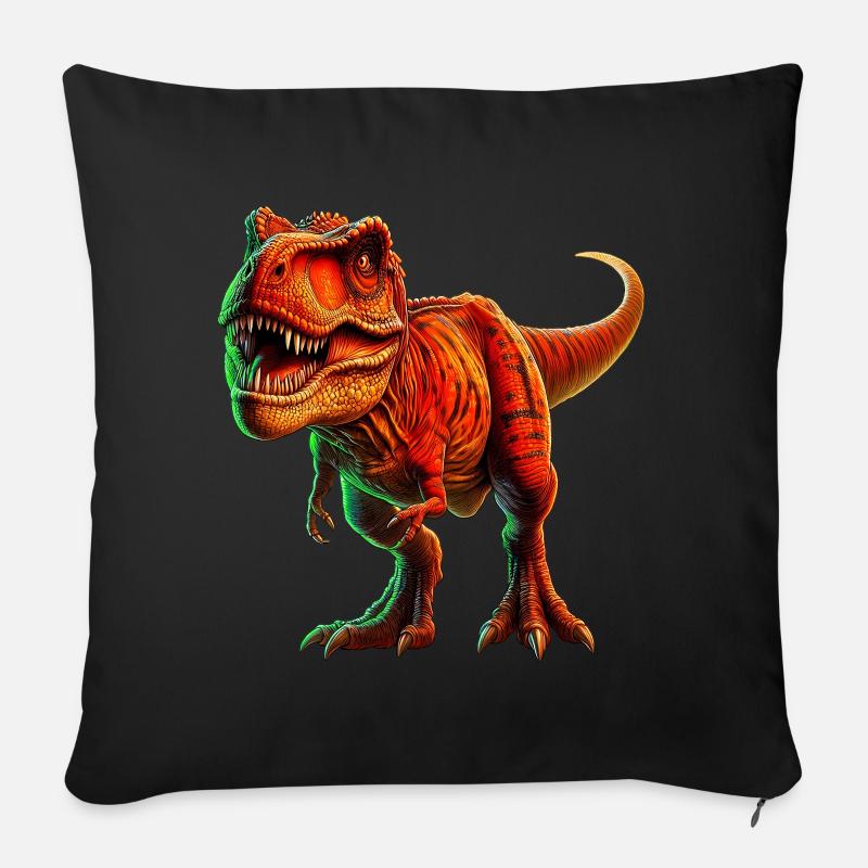 Dinosaurier - Sofakissen mit Füllung 45 x 45 cm - Schwarz