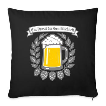Ein Prosit der Gemütlichkeit - Coussin et housse de 45 x 45 cm - noir - Devant